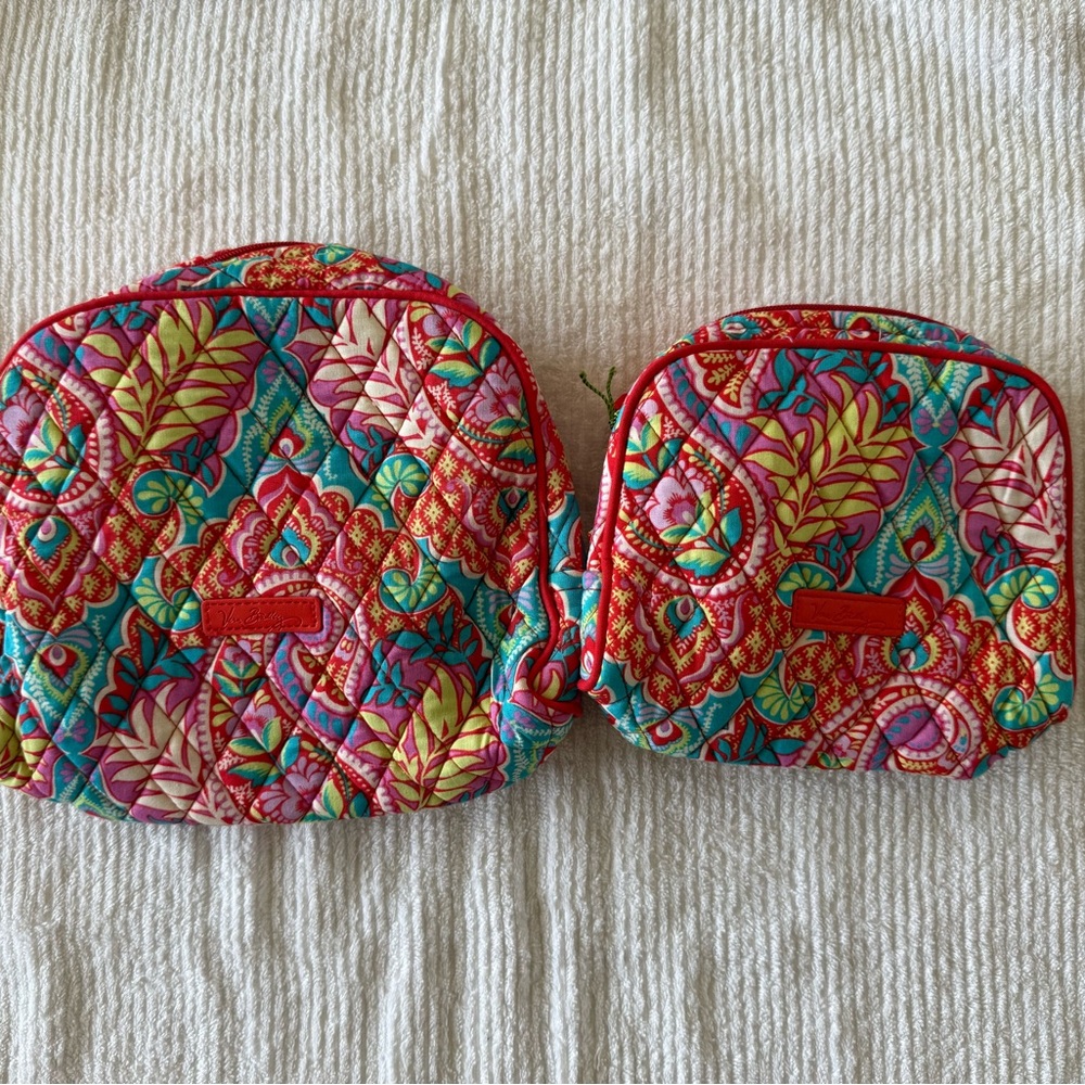 Vera Bradley Large and Medium cosmetic bags